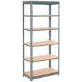 Global Equipment Heavy Duty Shelving 48"W x 12"D x 60"H With 6 Shelves - Wood Deck - Gray 255433